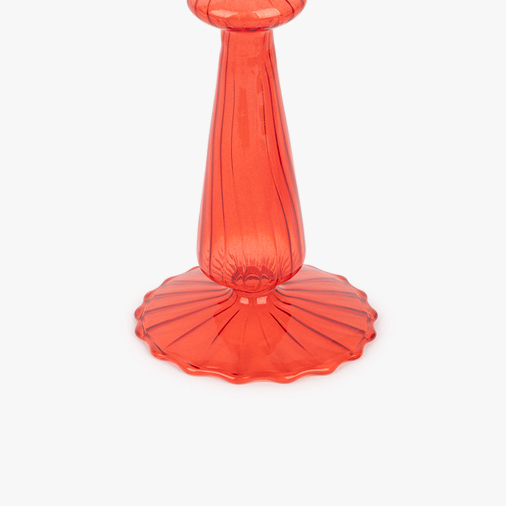 Castiçal vidro vermelho COZY