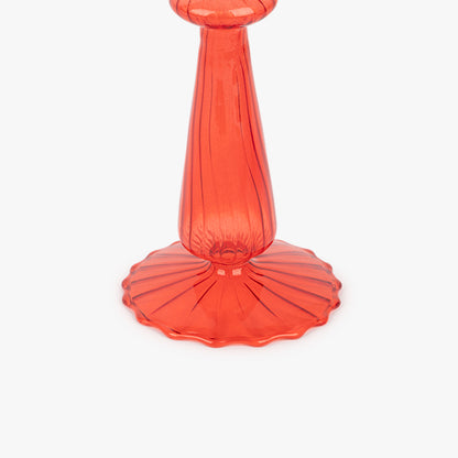 Castiçal vidro vermelho COZY