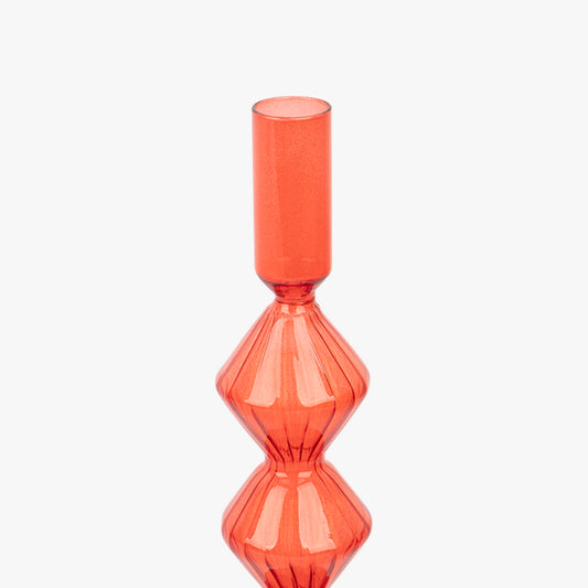 Red Glass Candleholder 30 cm COZY