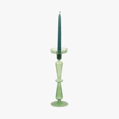 Castiçal vidro verde COZY