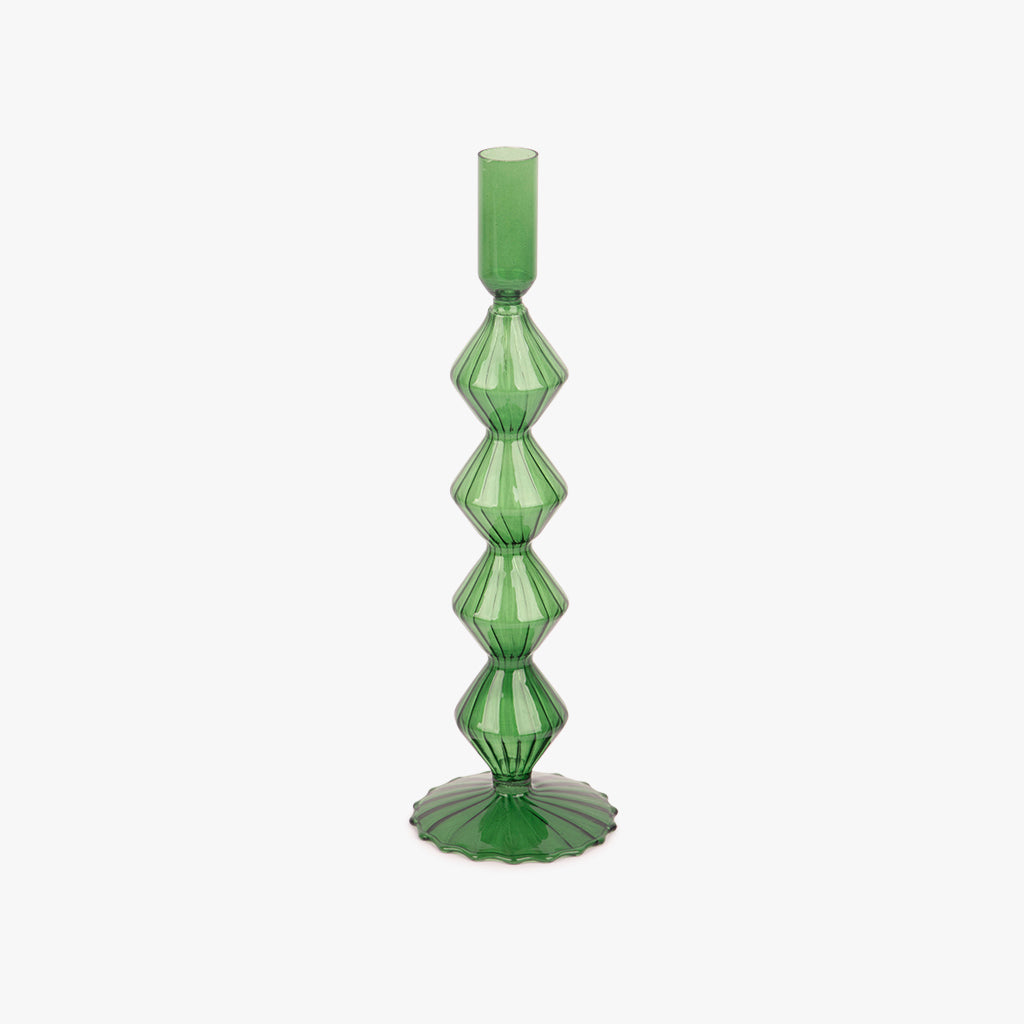 Castiçal vidro verde COZY