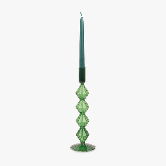 Green Glass Candleholder 30 cm COZY