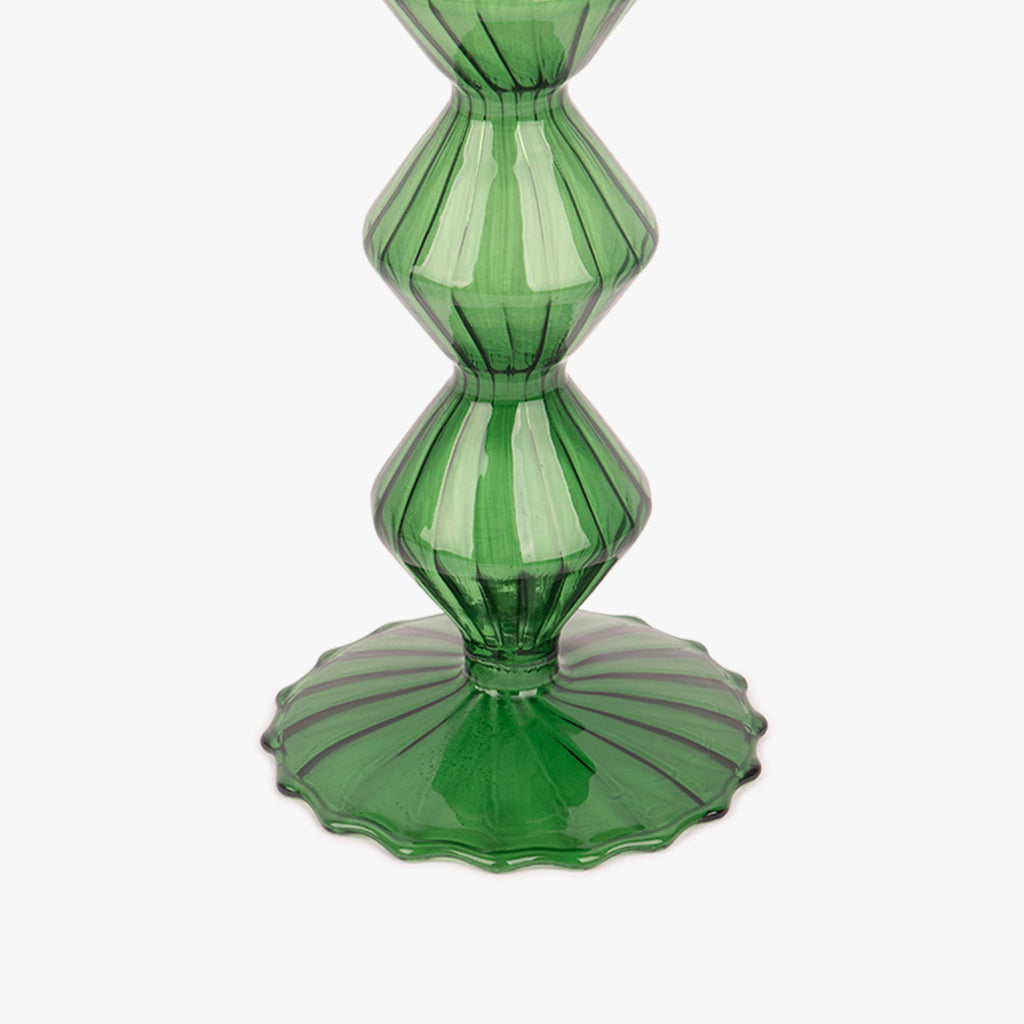 Green Glass Candleholder 30 cm COZY