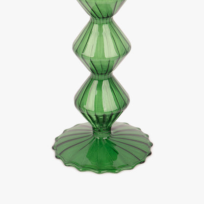Green Glass Candleholder 30 cm COZY