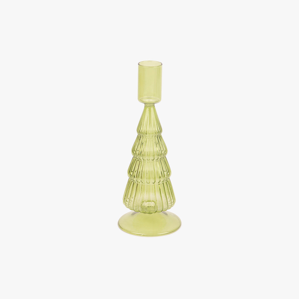 Bougeoir en Verre Pin Vert 20 cm COZY