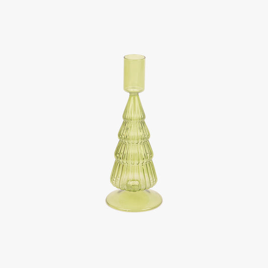 Bougeoir en Verre Pin Vert 20 cm COZY