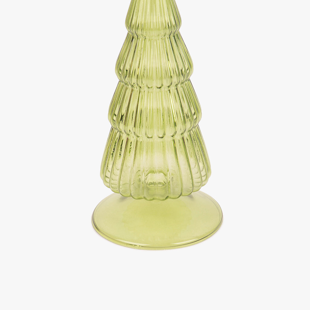 Bougeoir en Verre Pin Vert 20 cm COZY