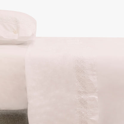 Sábana encimera blanco - Cama 80/90 (160x280cm) PARIS