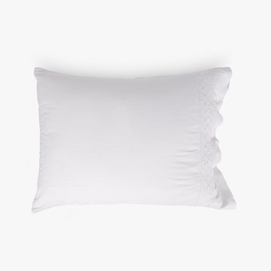Fronha para Almofada Algodão Stonewash Branco 50x65 PARIS