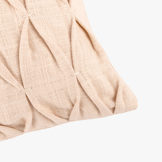 Housse de coussin plis beige 30x50 cm GROU