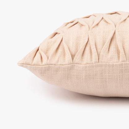 Housse de coussin plis beige 30x50 cm GROU