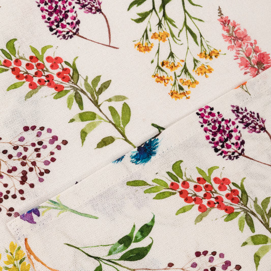 Apron cotton flowers 75x90cm GARDEN MEMORIES