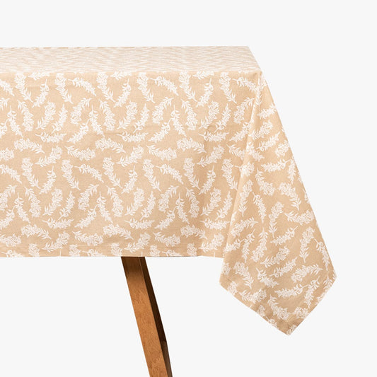 Nappe coton fleurs beige 150x250cm GARDEN MEMORIES