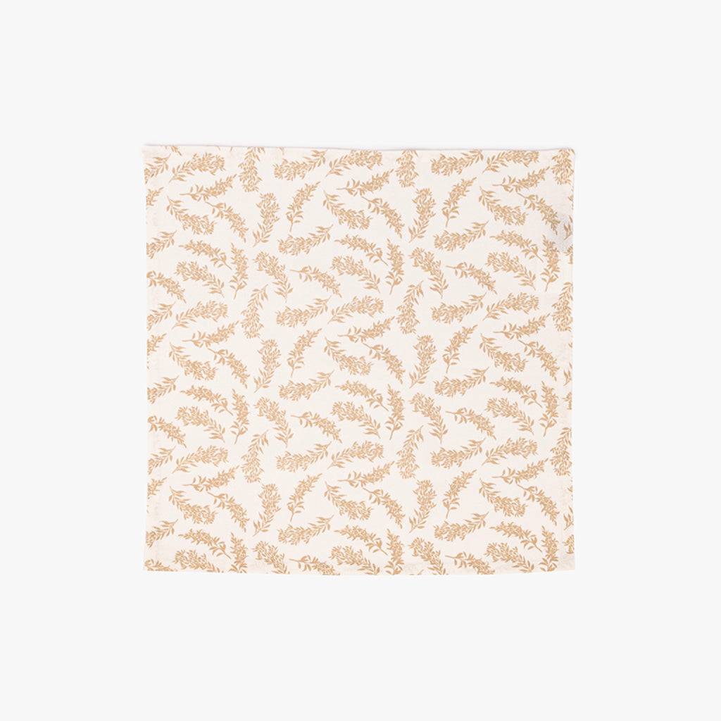 2 servilletas algodón flores beige 45x45cm GARDEN MEMORIES