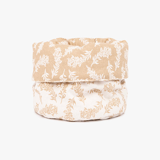 Bread basket cotton flowers beige GARDEN MEMORIES