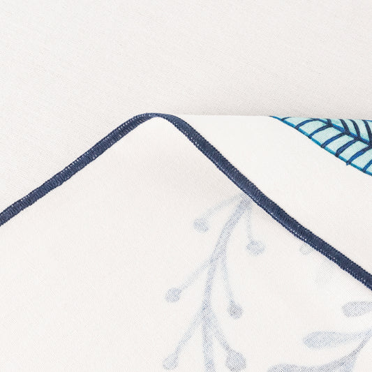 Tablecloth cotton blue flowers 150x250cm BLUE BIRD