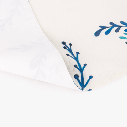 Placemat cotton blue flowers 35x50cm BLUE BIRD