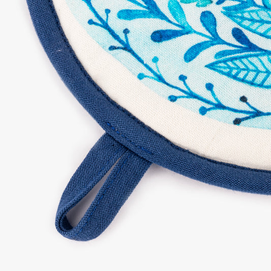 Pot holder cotton blue bird BLUE BIRD