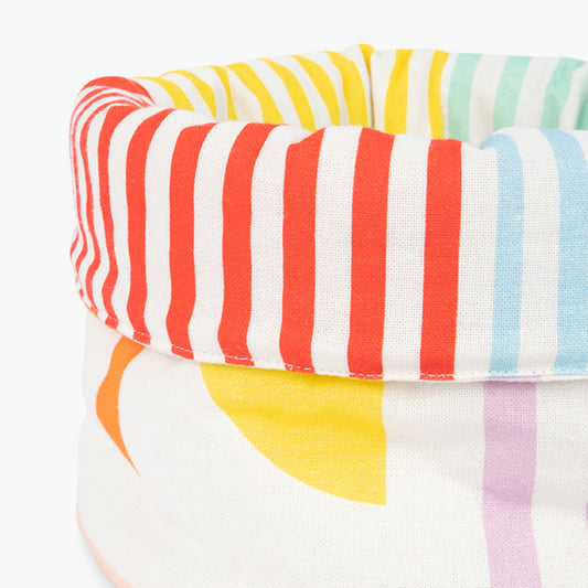 Bread basket cotton shapes/stripes VEGGIES PARADE