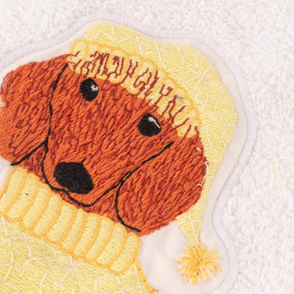 Toalla de baño de algodón blanco perro 70x140cm DOG'S PARTY