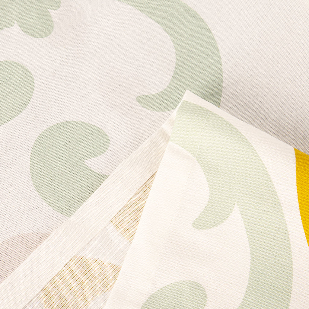 Serviette en coton fond blanc 160x250 AZULEJO