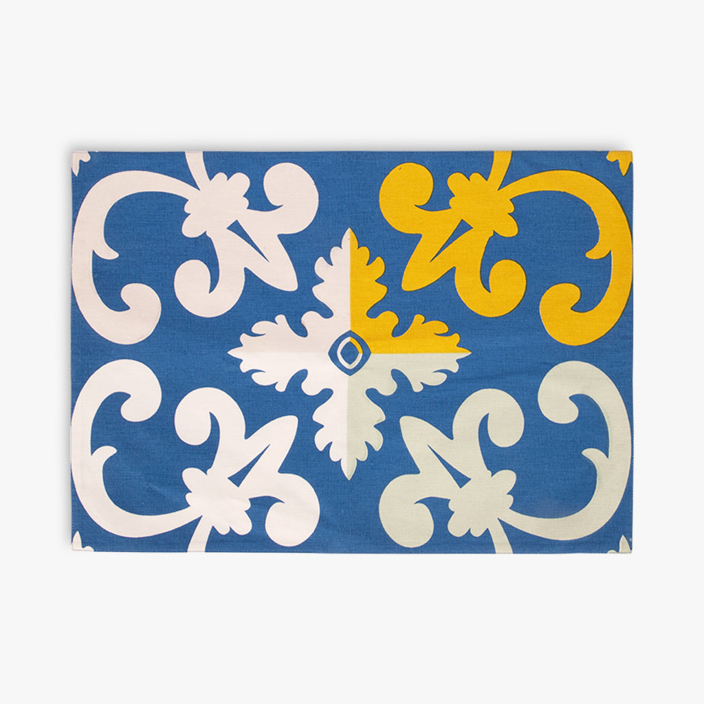 Individual de Algodón Reversible AZULEJO