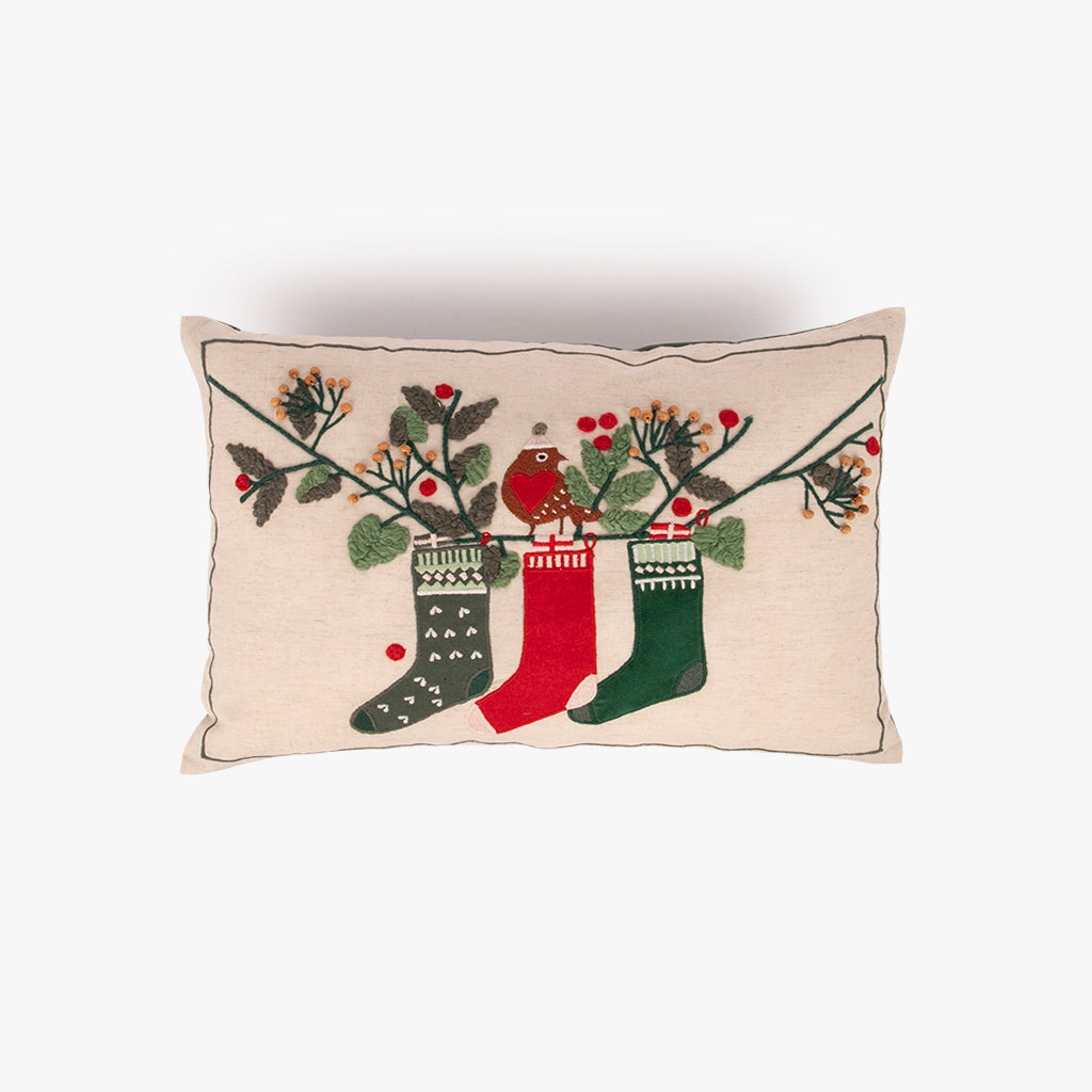 Capa de Almofada Meias de Natal COZY