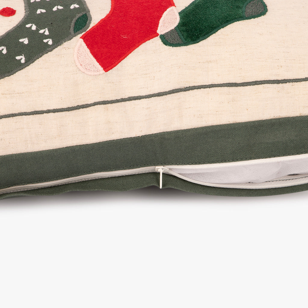Capa de Almofada Meias de Natal COZY
