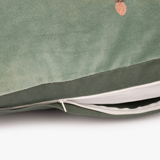 Funda de cojín verde peace on earth 45x45cm COZY