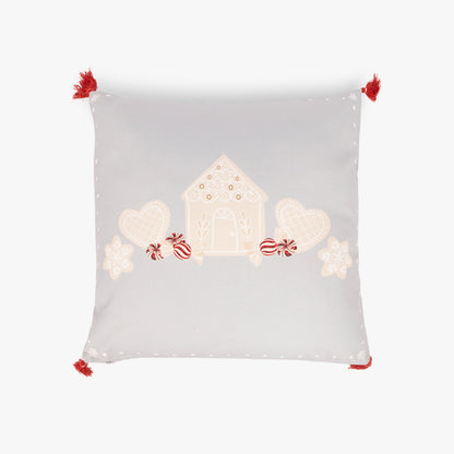 Housse de coussin gris rocking horse 45x45cm COZY