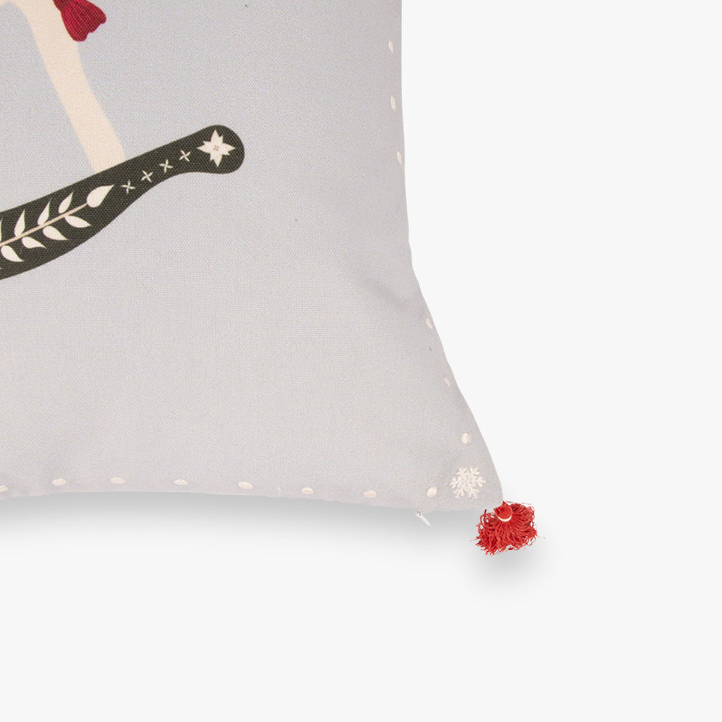 Housse de coussin gris rocking horse 45x45cm COZY