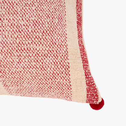 Housse de coussin à rayures rouges 45x45cm COZY