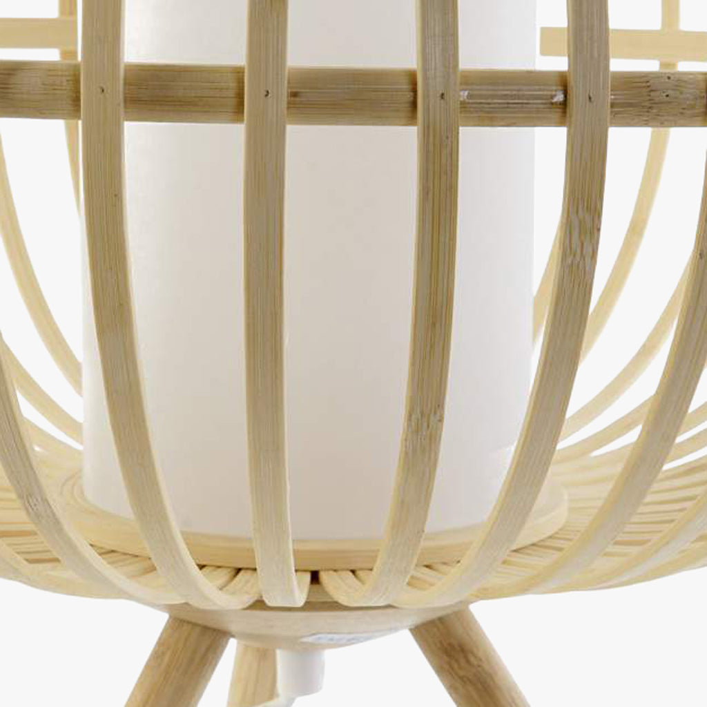 Candeeiro de Mesa Bambu e Tecido ICONIC