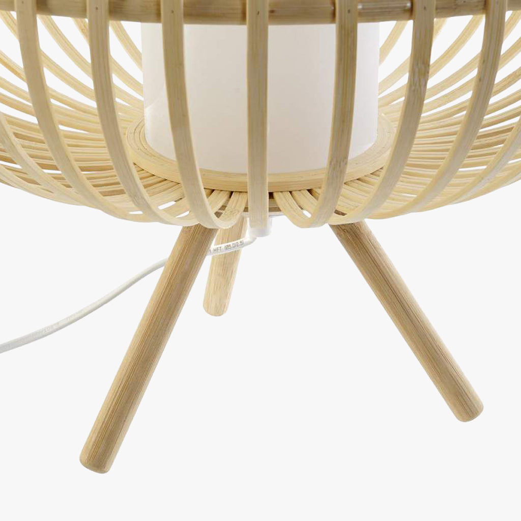 Candeeiro de Mesa Bambu e Tecido ICONIC