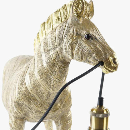 Candeeiro de Mesa Zebra Dourada WILD LIGHT