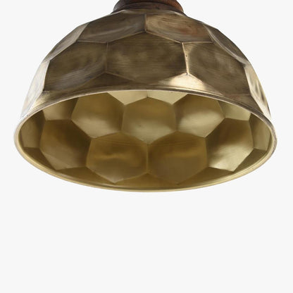 Candeeiro de Teto Martelado Dourado LUXE