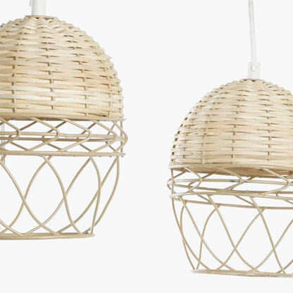 Suspensão de Tecto Metal e Rattan ICONIC