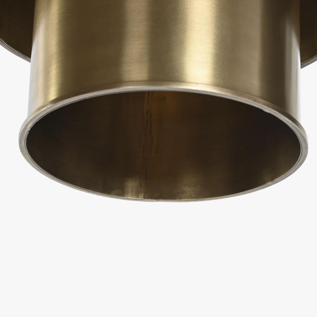 Candeeiro de Teto Triplo Dourado LUXE