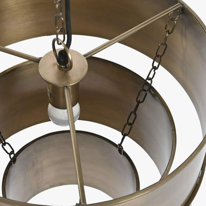 Candeeiro de Teto Triplo Dourado LUXE