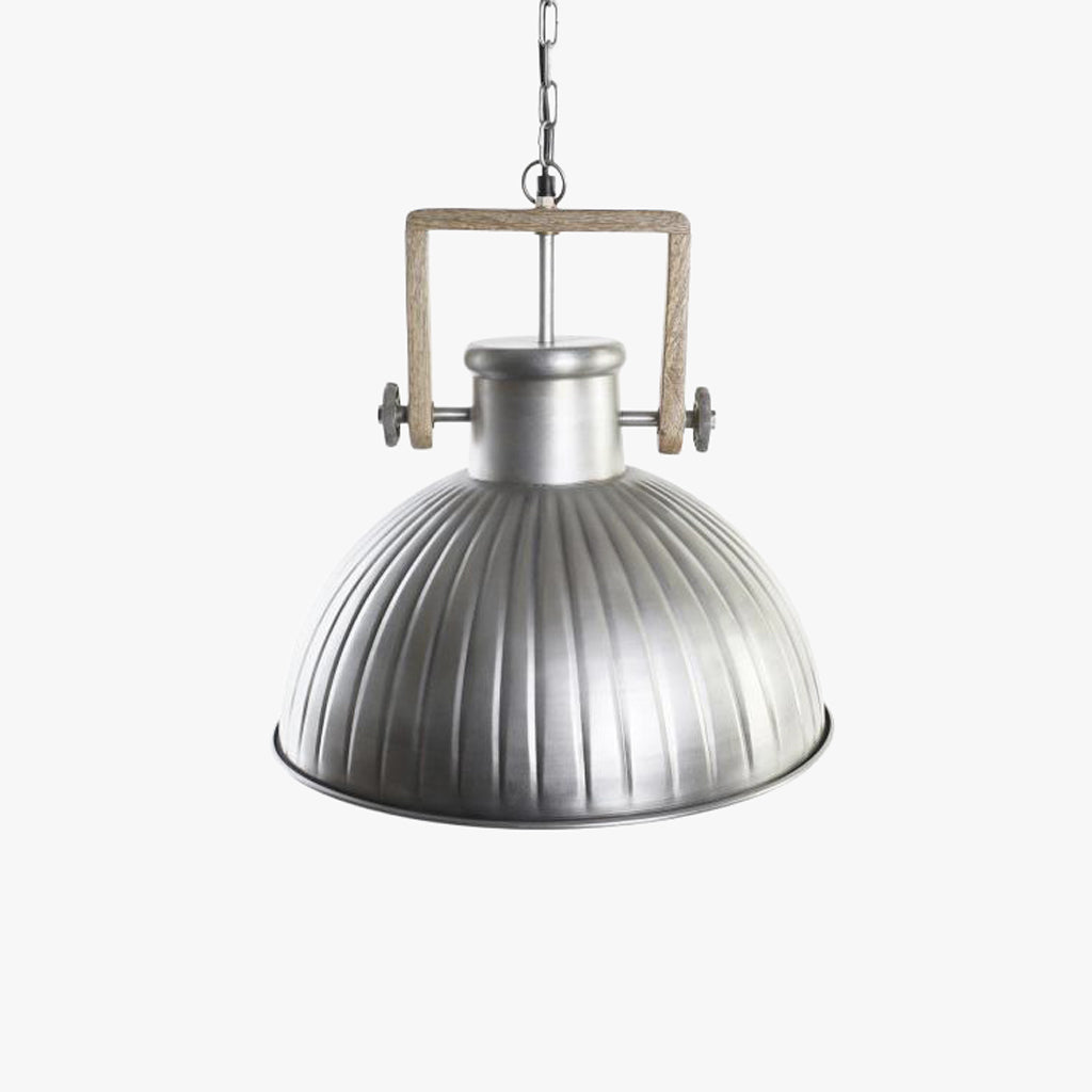 FORGE Iron and Wood Ceiling Light 41cm