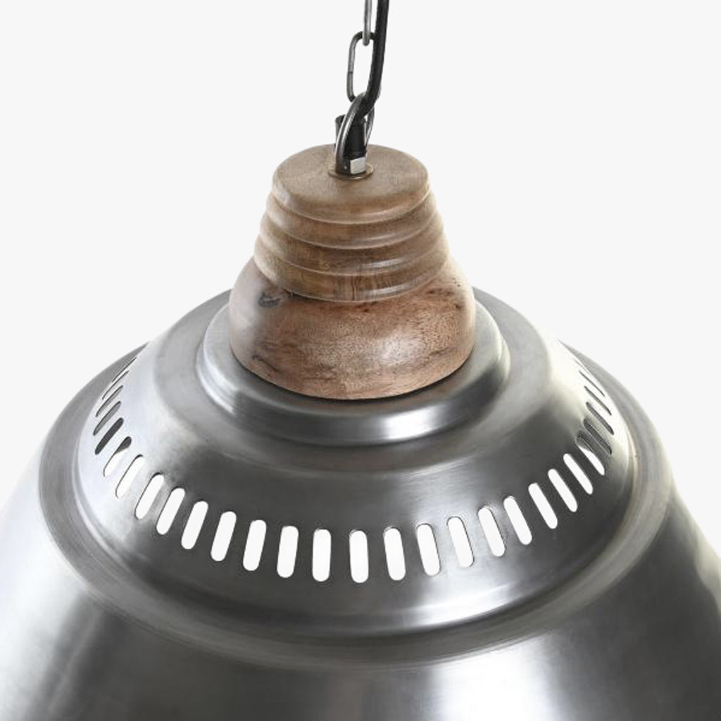 FORGE Iron and Wood Ceiling Light 43cm