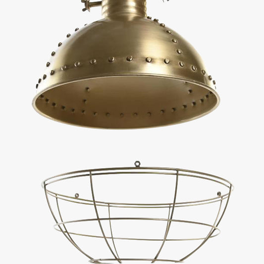 Candeeiro de Teto Bola de Rede Dourado FORGE