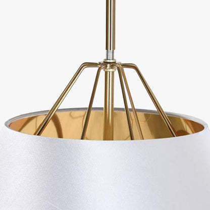 Candeeiro de Teto Metal Branco e Dourado LUXE