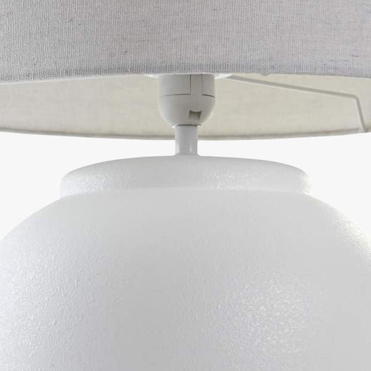 Candeeiro de Mesa Louça Branco 58 cm LUMINA