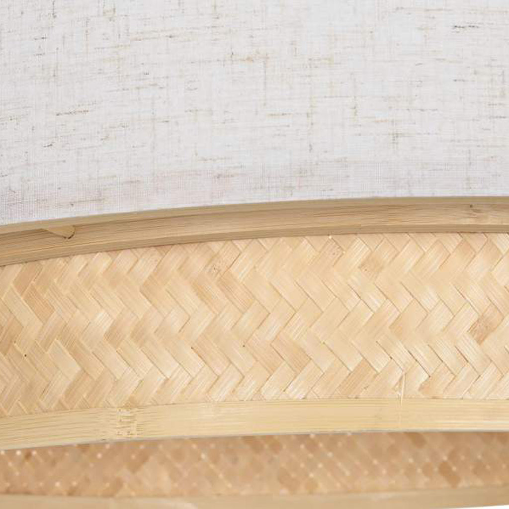 Candeeiro de Teto Bambu e Tecido 50cm ICONIC