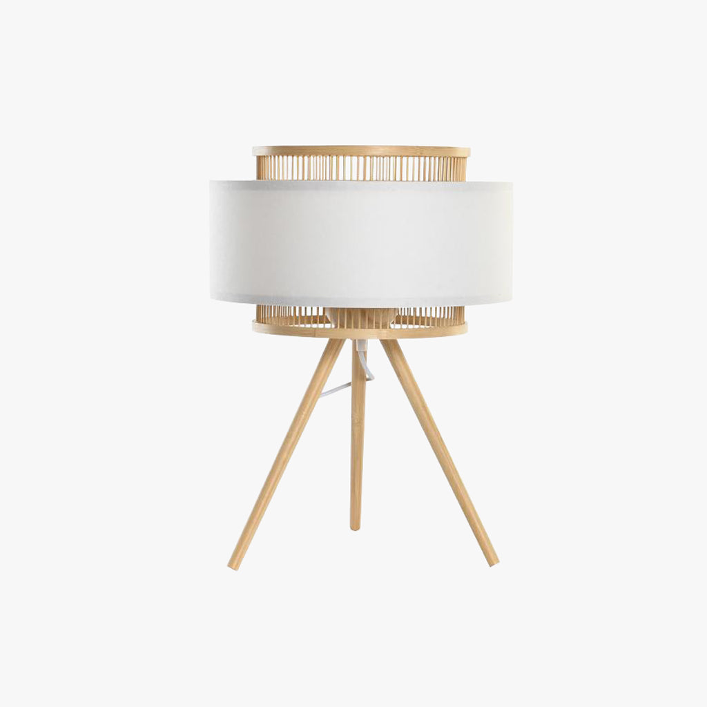 Candeeiro de Mesa Bambu e Tecido 48 cm ICONIC