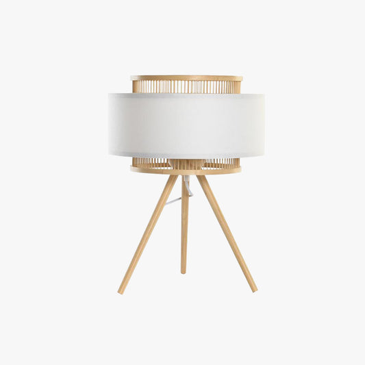 Candeeiro de Mesa Bambu e Tecido 48 cm ICONIC