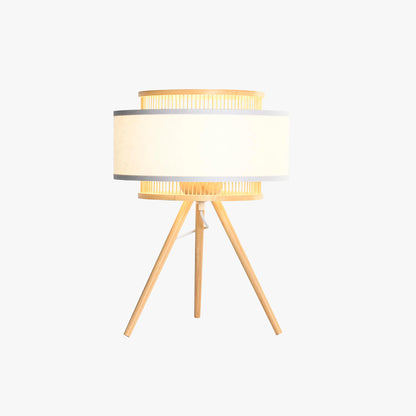 Candeeiro de Mesa Bambu e Tecido 48 cm ICONIC