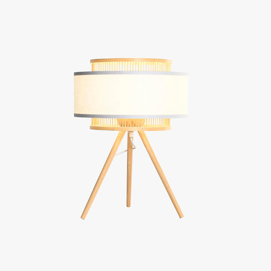 Candeeiro de Mesa Bambu e Tecido 48 cm ICONIC