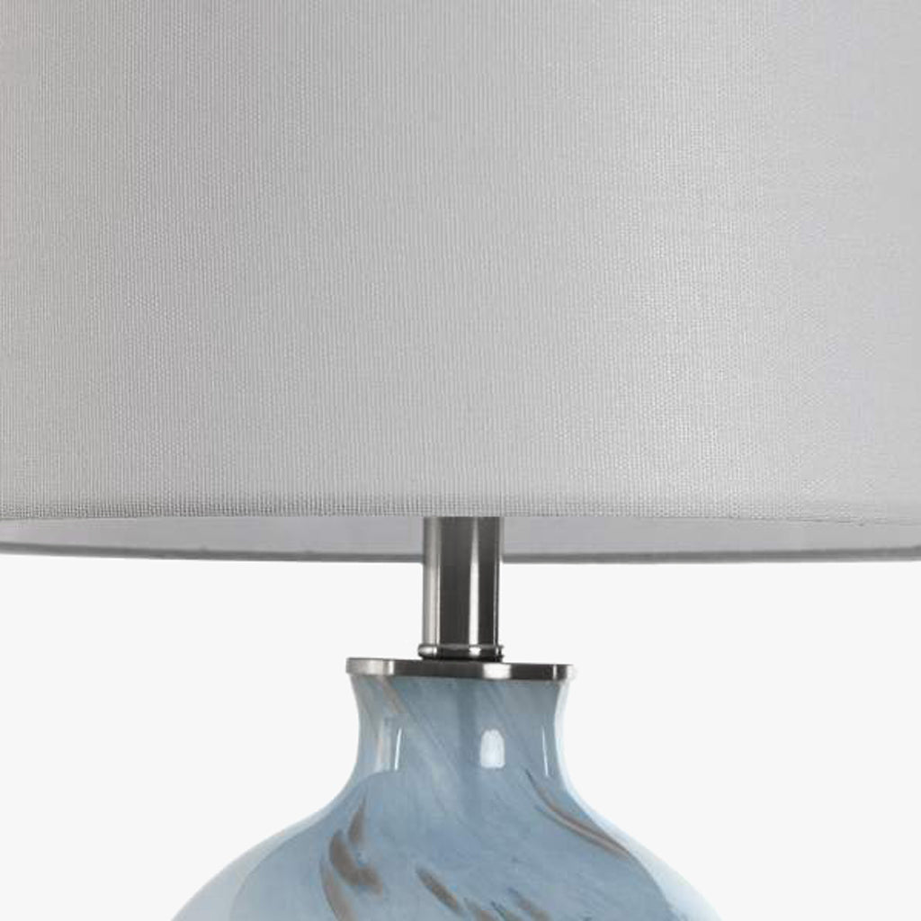 Candeeiro de Mesa Vidro Azul LUMINA